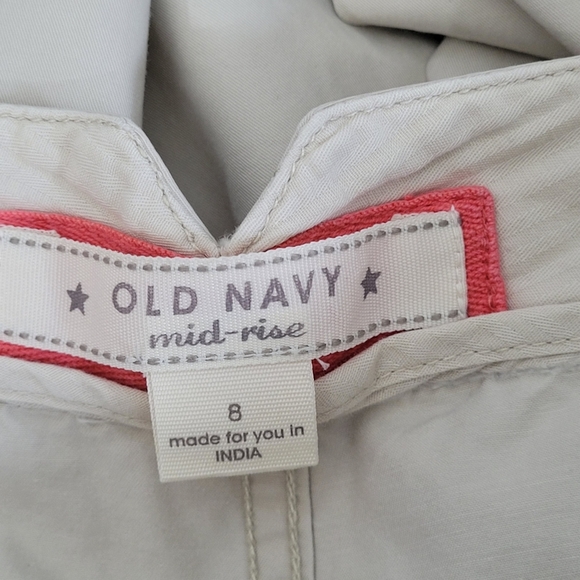 OLD NAVY Chino Khaki Ladies Lot of Two Wide Leg Pants Mid Rise Dark Tan Olive an - Picture 5 of 10